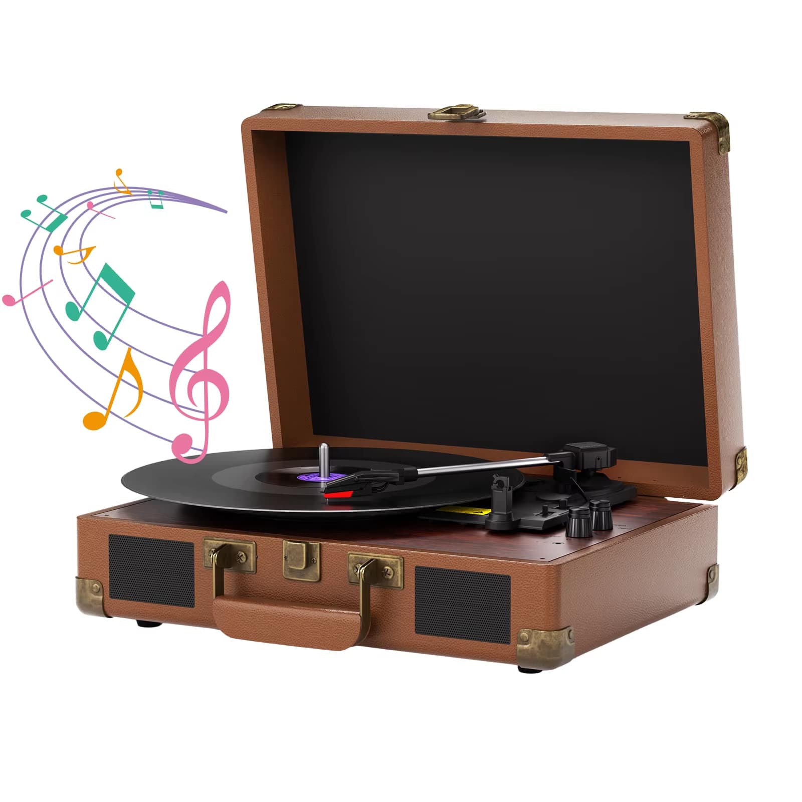giradischi con amplificatore e casse